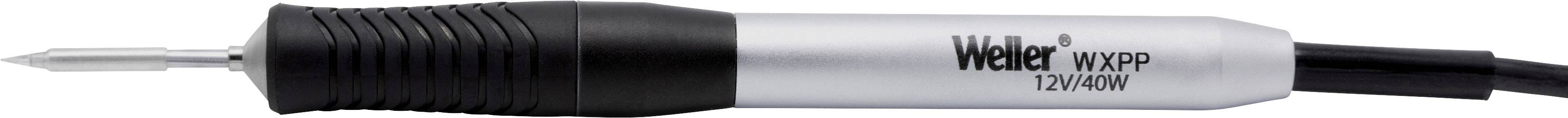Lödkolv med svart handtag, silverfärgad kropp och texten 'Weller WP 70 24V 70W'. En kabel är ansluten i änden.