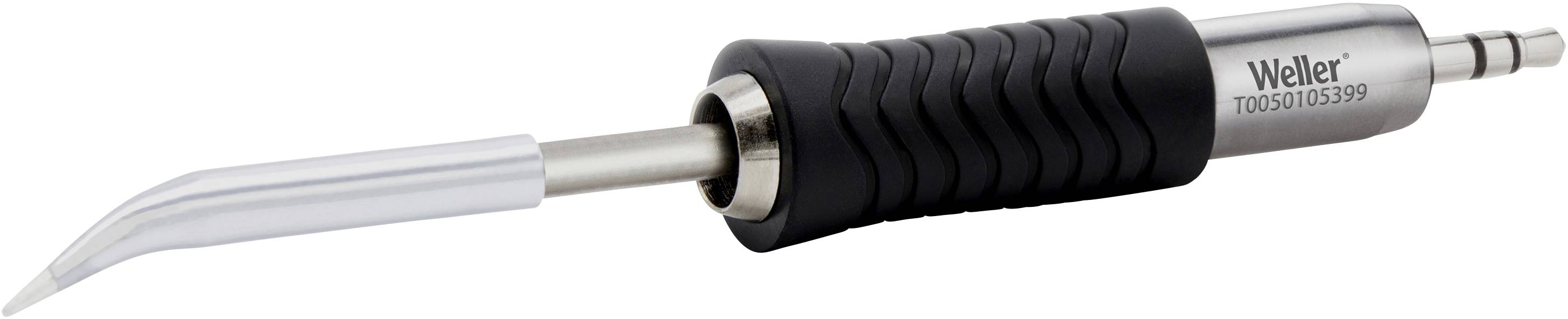 Lödkolven har ett ergonomiskt handtag och en böjd spets, perfekt för precisionsarbete vid lödning inom elektronikprojekt.