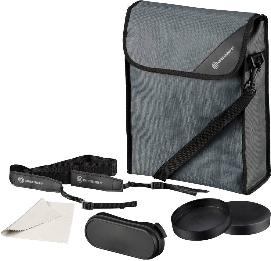 Laptopväska med axelrem, skyddspolstring, objektivlock, fodral för glasögon och rengöringsduk, perfekt för kamerautrustning.