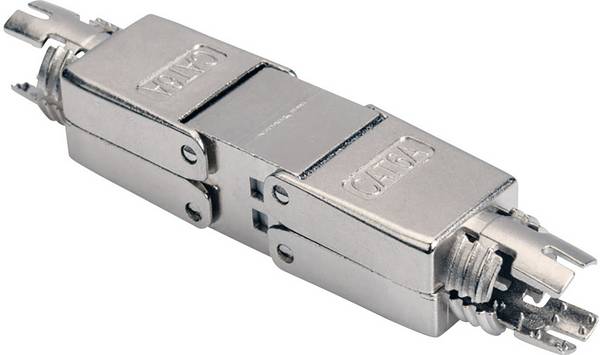 Digitus RJ45-kopplare Nätverk Adapter CAT 6a (råkabel CAT 7), CAT 6A, CAT 6 [1x LSA - 1x LSA]  Silver
