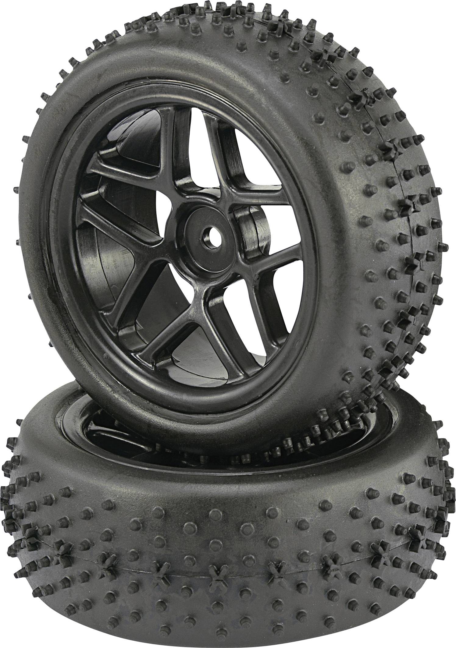 Reely 1:10 Buggy Kompletta hjul Spike 5 dubbelekrar Svart 2 st