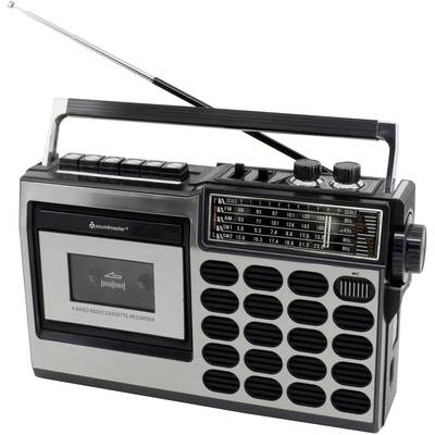 Väskradio soundmaster RR18SW FM, AM, HF Inspelningsfunktion Svart