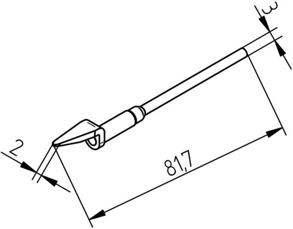 Ersa 0452MDLF020/SB Lödspets  Spetsstorlek 2 mm Spetslängd 2 mm Innehåll 1 st