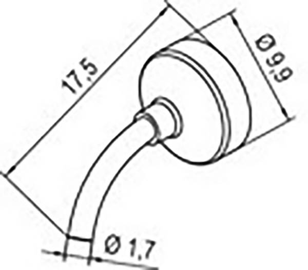 Ersa 0472DR Hetluftsmunstycke Konformad Spetsstorlek 1.70 mm Spetslängd 17.50 mm Innehåll 1 st