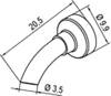 Ersa 0472ER Hetluftsmunstycke Varmluftsstråle Spetsstorlek 3.50 mm Spetslängd 20.50 mm Innehåll 1 st