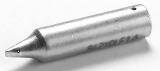 Metallspets med cylinderformad kropp och konisk ände, möjligen ett lödverktyg. På sidan står '842YDLE16'.