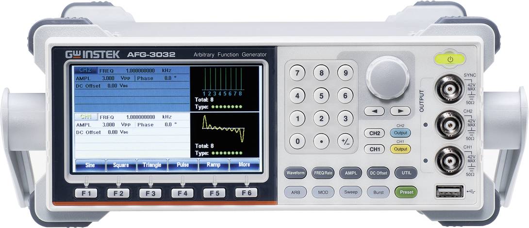 GW Instek AFG-3032GP Funktionsgenerator nätdriven 1 µHz - 30 MHz 2 kanaler