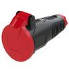 PCE 2522-sr Skarvuttag Massiv gummi, Termoplast 250 V Svart, Röd IP54