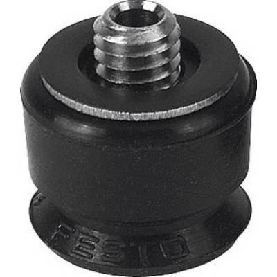 En svart gummiadapter med metallgänga, lämplig för dämning av vibrationer i mekaniska tillämpningar.