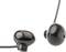 Två svarta in-ear-hörlurar med kabel.