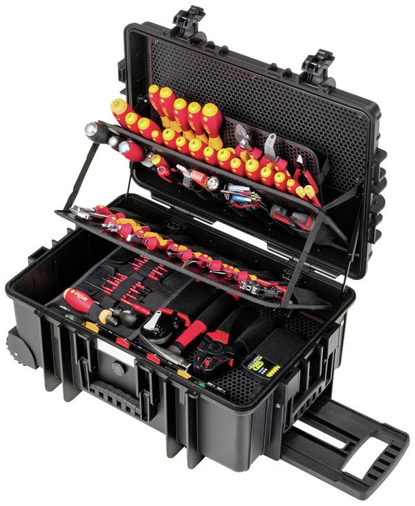 Wiha 42069 Elektriker, Hantverkare, Lärling, Professionell, VDE Verktygsväska med utrustning 113-delars (L x B x H) 625 x 440 x 280 mm