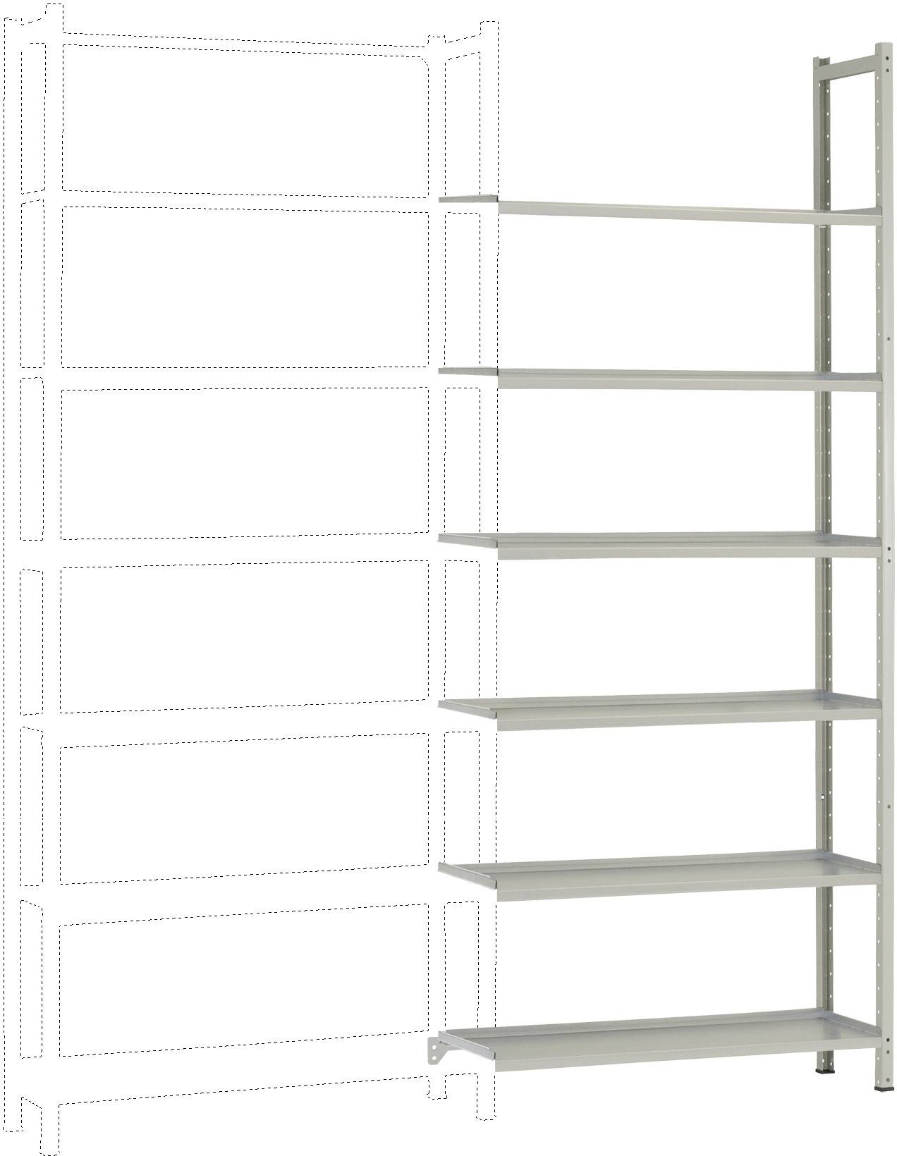 Manuflex RA2234.7035 Fackhylla tilläggsmodul (B x H x D) 960 x 2600 x 600 mm Stålbotten