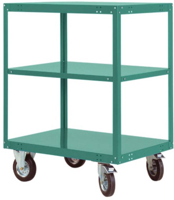 Manuflex TRANSOMOBIL TP4083.0001  Hyllvagn bromsar Stål pulverlackerat  Grå, Grön