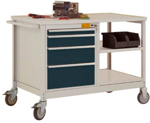 Manuflex LW1002.7016 Mobil arbetsbänk (B x H x D) 1135 x 780 x 590 mm Antracit
