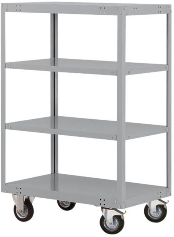 Manuflex TRANSOMOBIL TP4133.9006  Hyllvagn bromsar Stål pulverlackerat  Aluminiumsilver