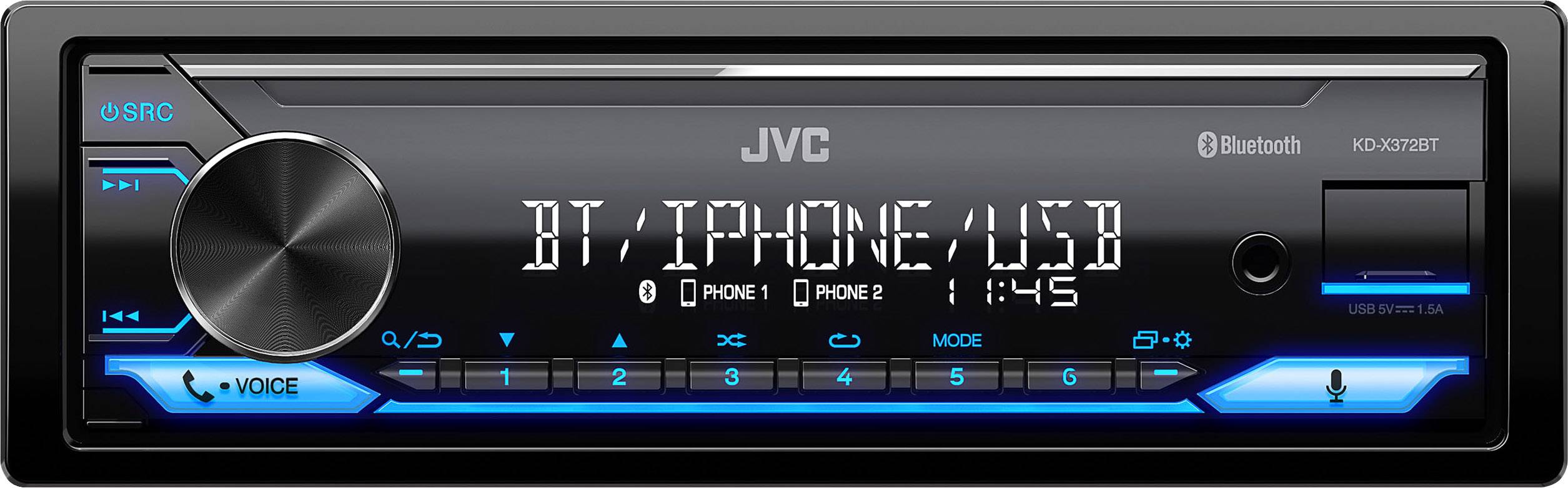 Jvc kd x372bt процессорная или нет