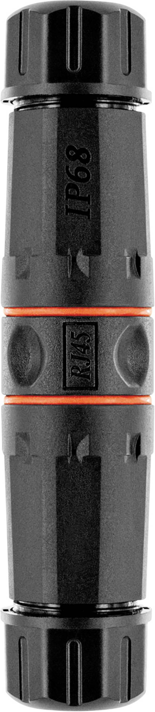 Schwaiger RJ45-kopplare Nätverk Adapter CAT 6A [1x RJ45 hona 8p8c - 1x RJ45 hona 8p8c] 0 mm Svart