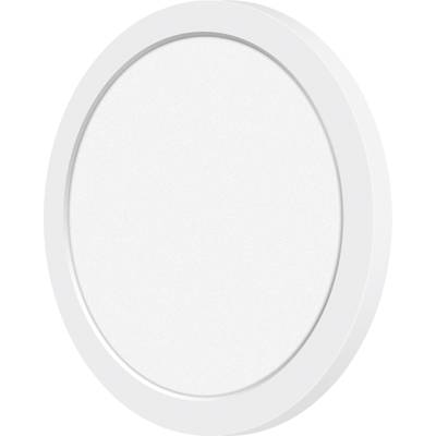 En rund vit LED-taklampa med enkel, modern design. Lämplig för energieffektiv inomhusbelysning.