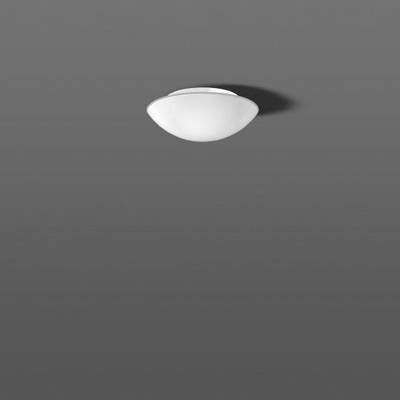 Vit taklampa på grå bakgrund, enkelt design.
