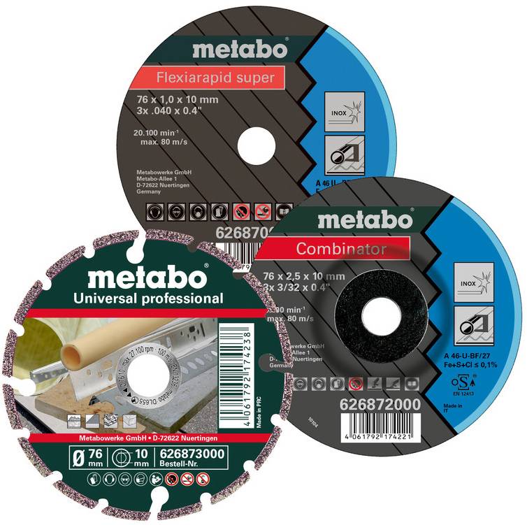 Metabo 626879000 Separationspår rakt 3 delar 76 mm 3 st