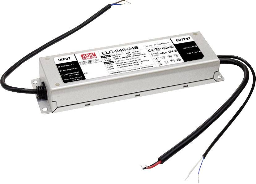En rektangulär elektrisk transformator med märkningar för 'Input' och 'Output'. Kablar leder ut från båda ändar.