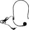 Svart kabelanslutet headset med mikrofon och 3,5 mm kontakt. Lämplig för datorer eller ljudenheter.
