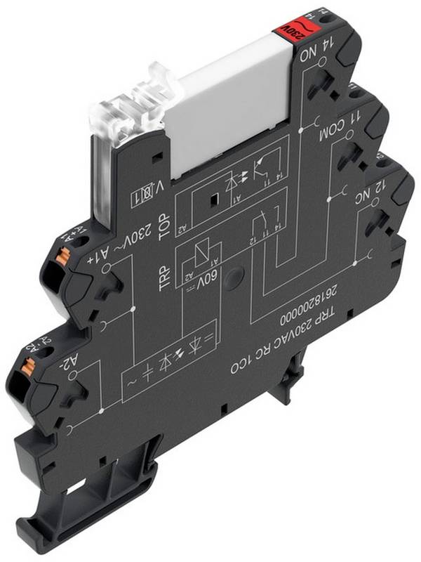 Weidmüller TRP 230VAC RC 1CO AGSNO Koppar-relä 230 V/AC 6 A 1 switch 10 st