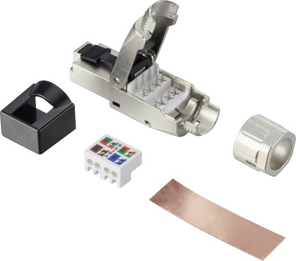 Renkforce  Renkforce CAT 8.1 RJ 45-fältkontakt RF-4495306 Kontakt   Antal poler (RJ) 8P8C Silver 1 st