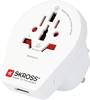 Skross 1500267 Reseadapter Country Adapter World to UK USB
