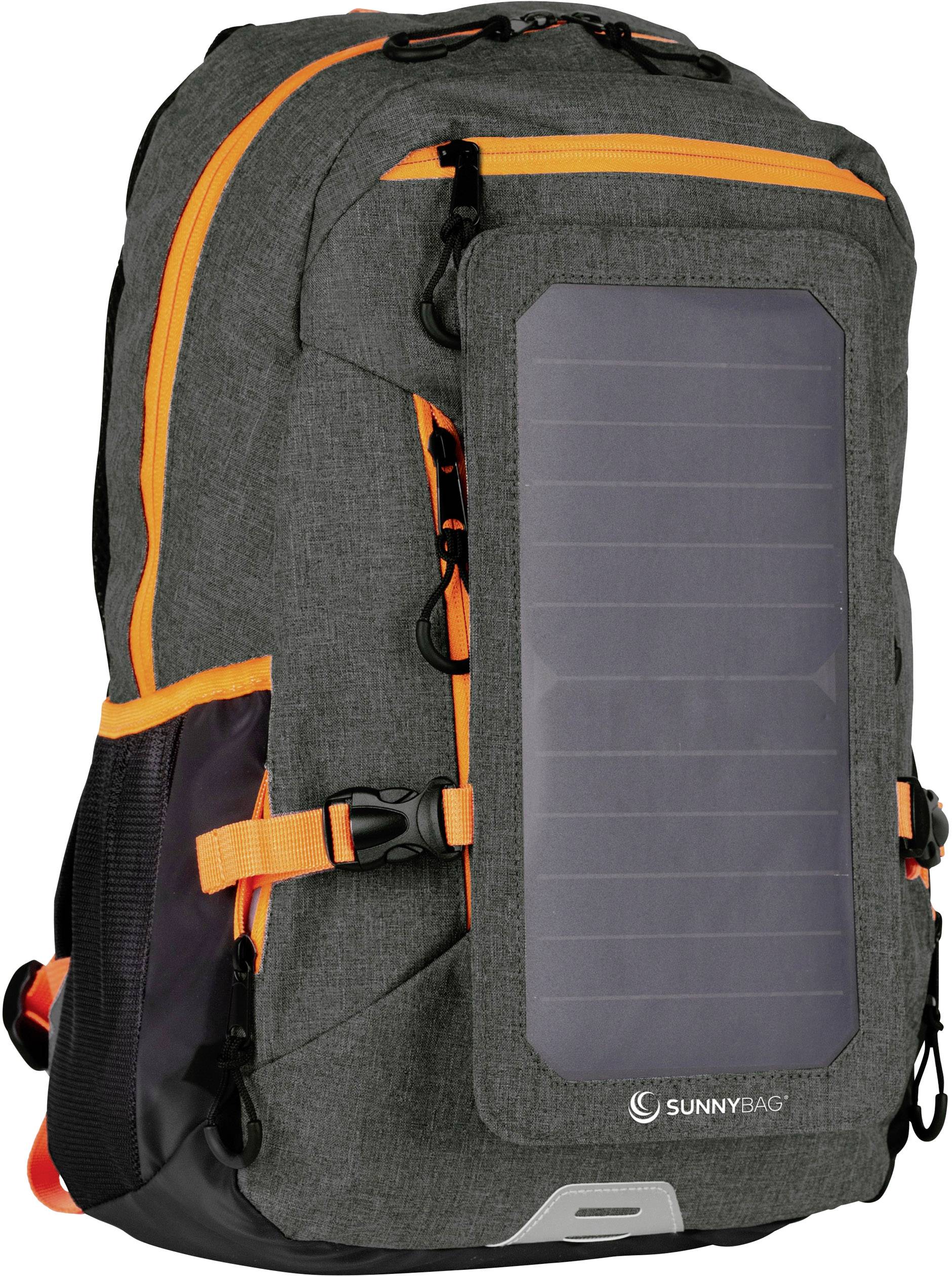 SunnyBag Solcellsryggsäck Explorer+ 15 l (B x H x D) 290 x 370 x 140 mm Svart, Orange 135SO_01-0