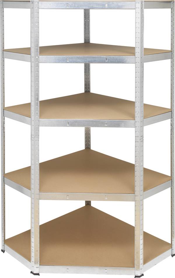 TOOLCRAFT KPW77 Lagerhylla hörnmodul 175 kg (B x H x D) 70 x 1.8 x 70 cm Metall, MDF  Förzinkat, Silver Trägolv