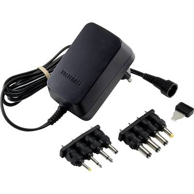 VOLTCRAFT VC-11258690 Nätadapter ställbar 3 V/DC, 4.5 V/DC, 5 V/DC, 6 V/DC, 7.5 V/DC, 9 V/DC, 12 V/DC 1 A 12 W Utgångssp