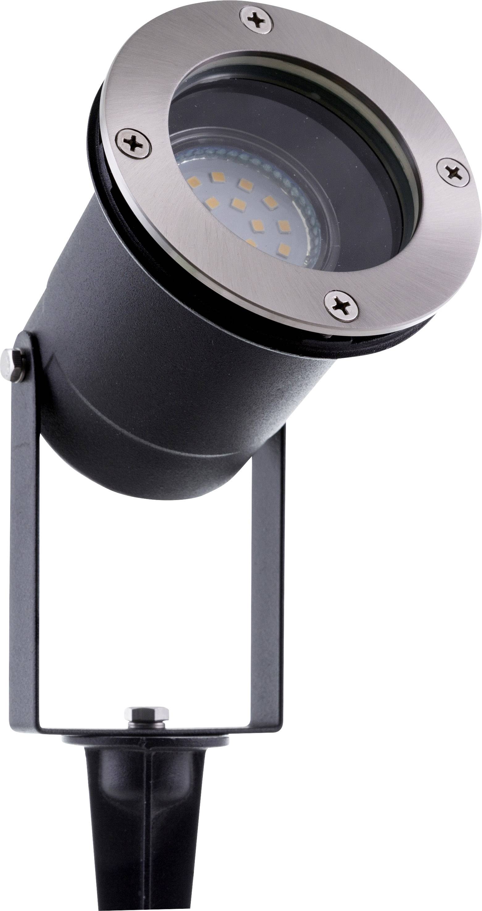Heitronic 37113 ERDING LED-trädgårdsstrålkastare LED GU5.3 5 W Rostfritt stål