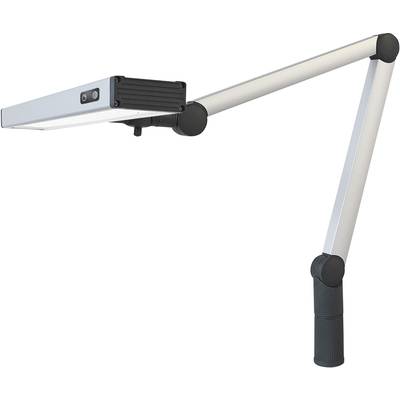 En justerbar skrivbordslampa med modernt design och tre leder, lämplig för olika belysningsvinklar och -höjder.