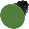 Siemens 3SU10001BD400AA0 3SU1000-1BD40-0AA0 Svampknapp Plastfrontring Knapp Svart, Grön 1 st Piece