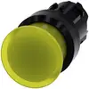 Siemens 3SU10011AD300AA0 3SU1001-1AD30-0AA0 Svampknapp Plastfrontring Knapp Svart, Gul 1 st