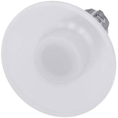 Rund, vit LED-armatur för takmontering, vridbar, med grå monteringsklämma på baksidan.