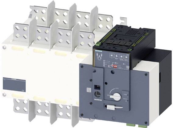 En elektrisk switch med flera anslutningar, display och vridreglage, lämplig för industriella elnät.