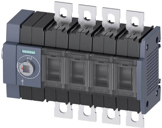 En elektrisk Siemens-effektbrytare med flera kopplingsplatser och en vridknapp för styrning.