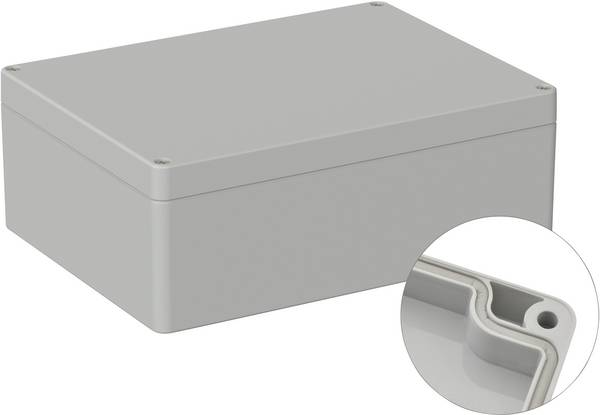 TRU COMPONENTS TC-9065488 Utomhuschassi 200 x 150 x 75 Polykarbonat Grå-vit (RAL 7035) 1 st
