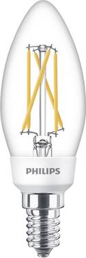 Philips LED 77215400 LED-lamp EEK F (A - G) E14 Kronljusform 5 W, 2.5 W, 1 W = 40 W, 18 W, 9 W Varmvit (Ø x L) 3.5 cm x 10.6 cm dimbar 1 st