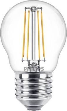 Philips LED 76317600 LED-lamp EEK F (A - G) E27 Droppform 4.3 W = 40 W Varmvit (Ø x L) 4.5 cm x 8 cm  1 st