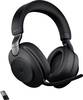 Jabra Evolve 2 85 Over Ear-hörlurar Bluetooth, Sladd Stereo Svart Brusreducering för mikrofon Volymkontroll, Batteriladdningsindikering, Mikrofonljudavstängning