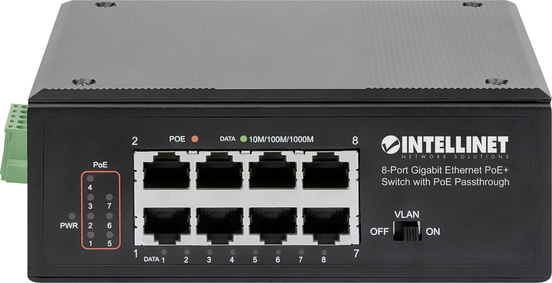 Intellinet 561264 Nätverks-switch 10 / 100 / 1000 MBit/s IEEE 802.3af (12.95 W), IEEE 802.3at (25.5 W)-3