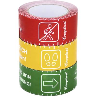 Coroplast 1466 SDR 217519 Golvmarkeringstejp Gul (L x B) 10 m x 60 mm 1 st