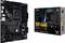 Ett gaming-moderkort från märket ASUS, modell TUF Gaming B550-Plus, bredvid sin förpackning. Lämpligt för AMD-processorer.
