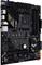 ASUS TUF Gaming B550-Plus moderkort med AM4-sockel, PCIe-platser, USB- och ljudanslutningar. Svart design med gula accenter.