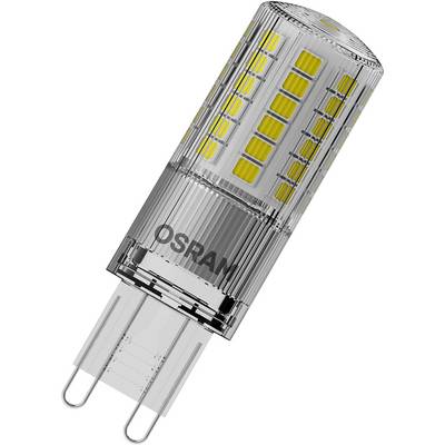 En LED-lampa från Osram i cylindrisk form med ett flertal gula lysdioder, lämplig för energisnål belysning.