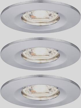 Paulmann 94303 EBL Nova mini Coin LED-inbyggnadsbelysning Set 3 st  LED LED fast installerad 4 W Krom