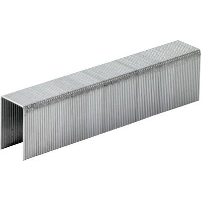 En remsa av metalliska häftklamrar, visad som en lång rad av sammankopplade silverfärgade häftklamrar på en vit bakgrund.